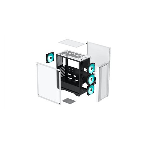 Deepcool | Fits up to size "" | MID TOWER CASE | CC560 | Side window | White | Mid-Tower | Power supply included No | ATX PS2 - 13
